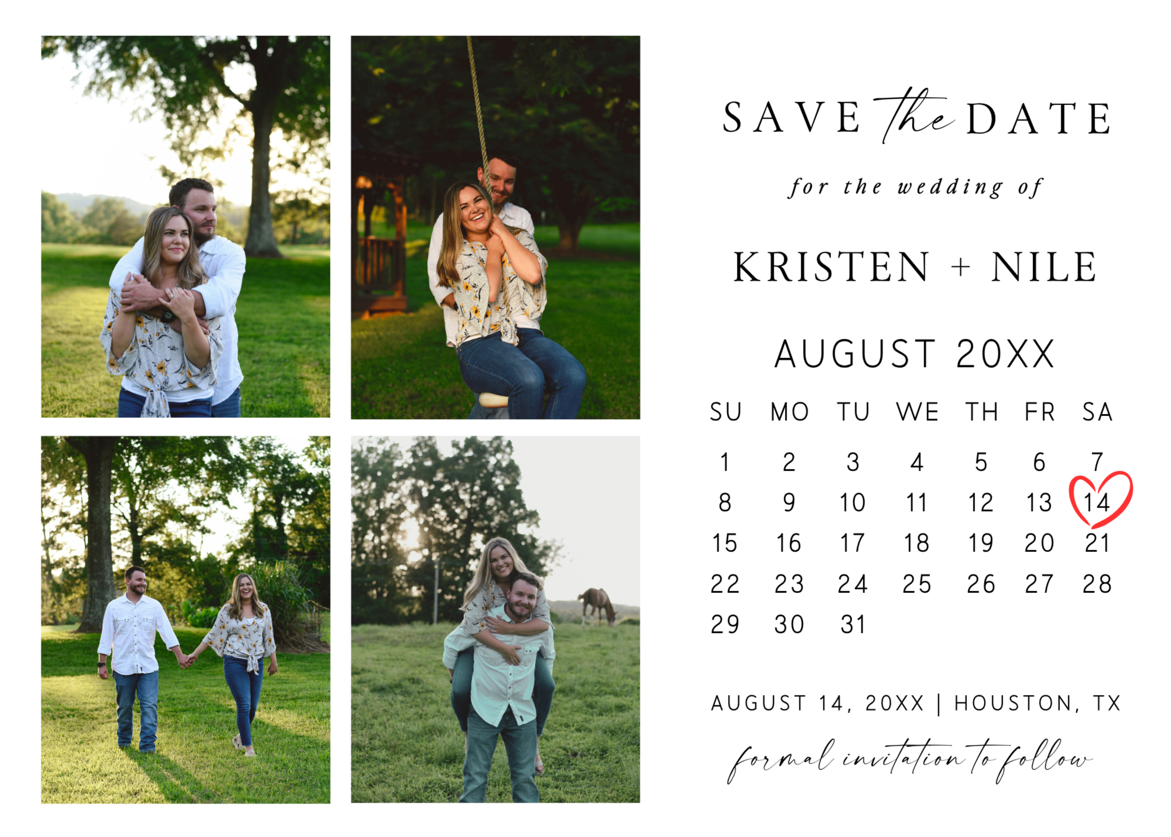 Save the Date: Engagement Calender