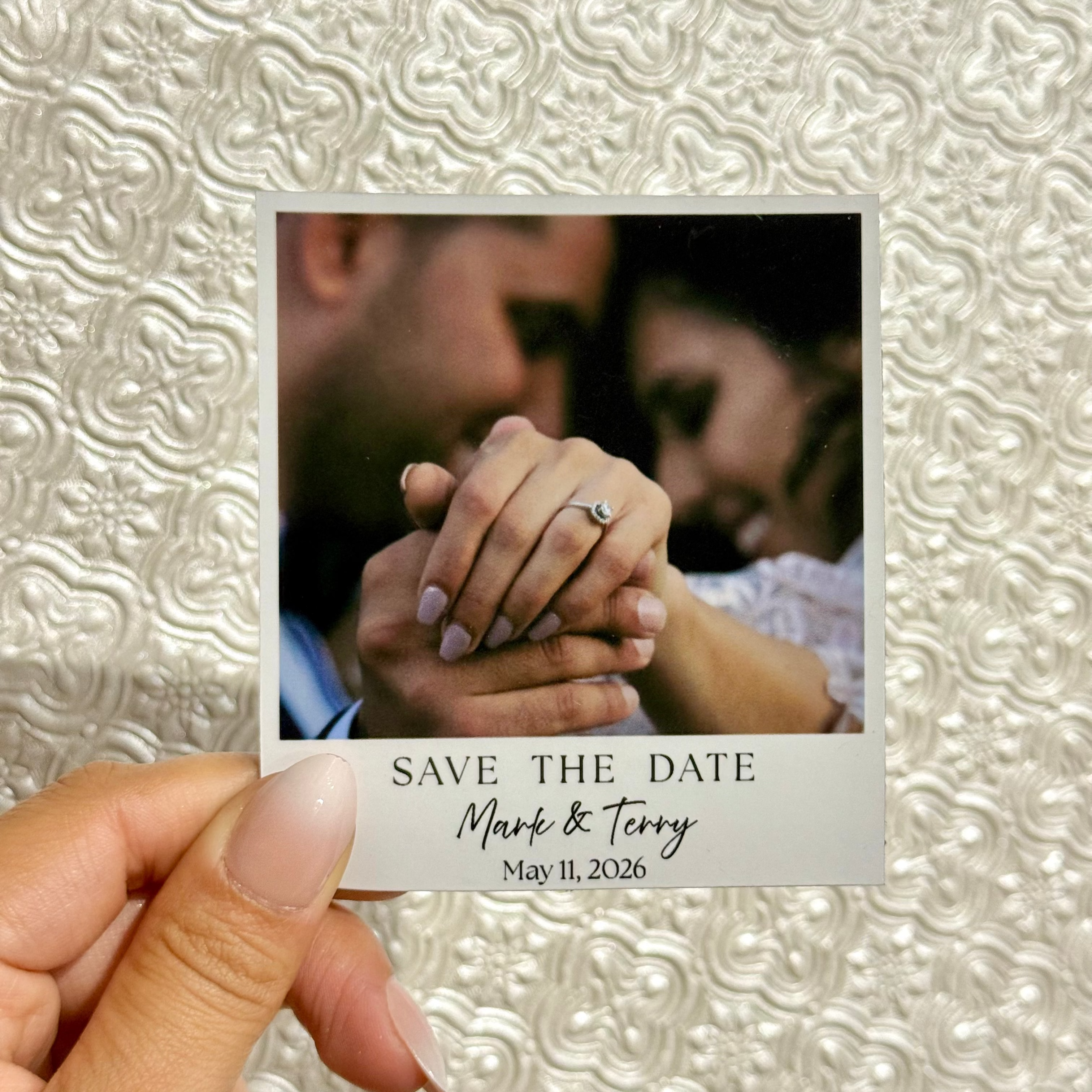 Save the Date: Engagement Polaroid